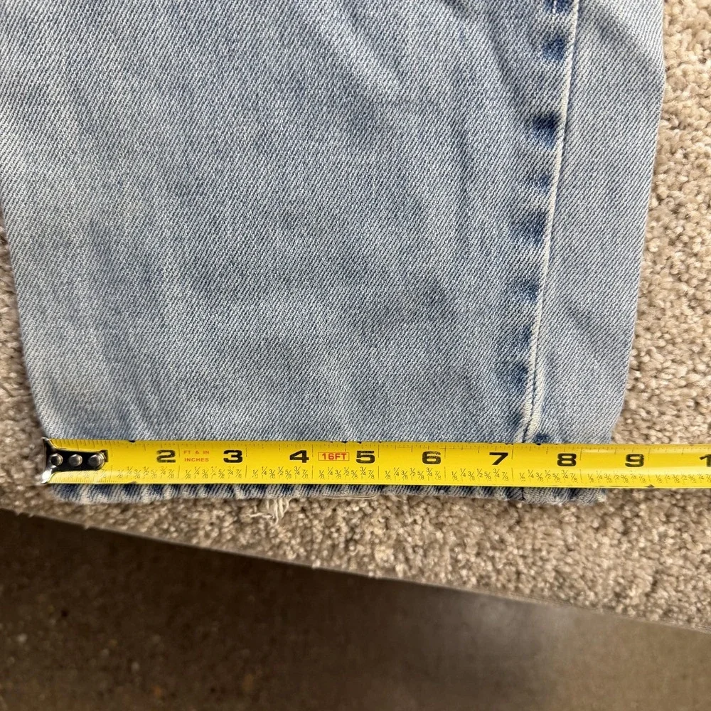 Y2K Levis 505 Jeans Mens 36x32 Light Wash Blue Denim Regular Straight Casual